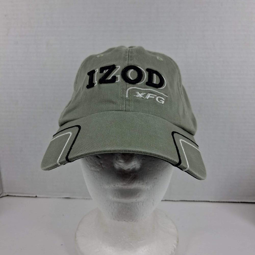 IZOD XFG Mens Golf Hat Olive Green Cotton Adjustable‎ Strapback Baseball Cap
